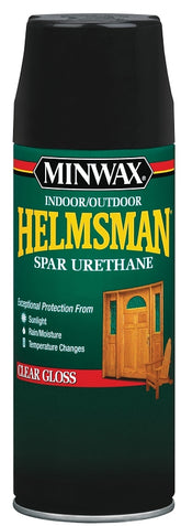 Minwax Helmsman 33250000 Spar Urethane Paint, Clear Gloss, Clear, Liquid, 11.5 oz, Aerosol Can
